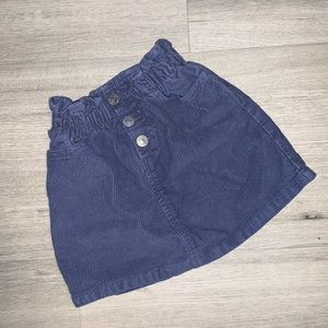 Zara girls blue corduroy skirt size 6.  Adorable!